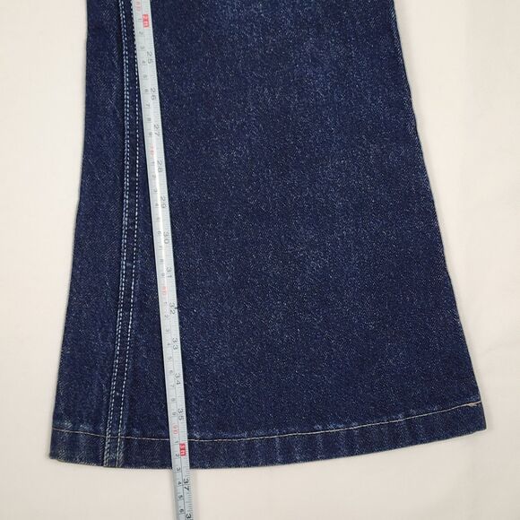 Buggirl RARE Y2K Rave 90s Wide Leg Blue Denin Jeans Size 7 - Picture 9 of 9
